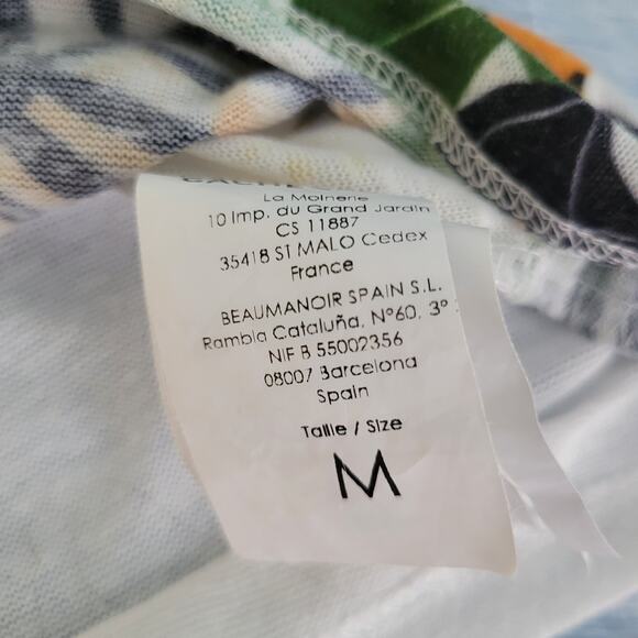 Cache Y2K Tropical Rainforest Flora& Jaguar Sweater Top MD Artsy Farm Rio Vibe - Picture 12 of 16